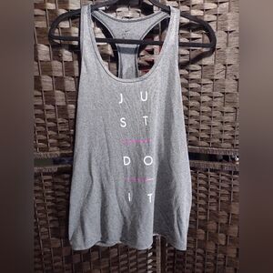 Nike Dri-FIT Gray Just Do It Racerback Tank Top Women's XL